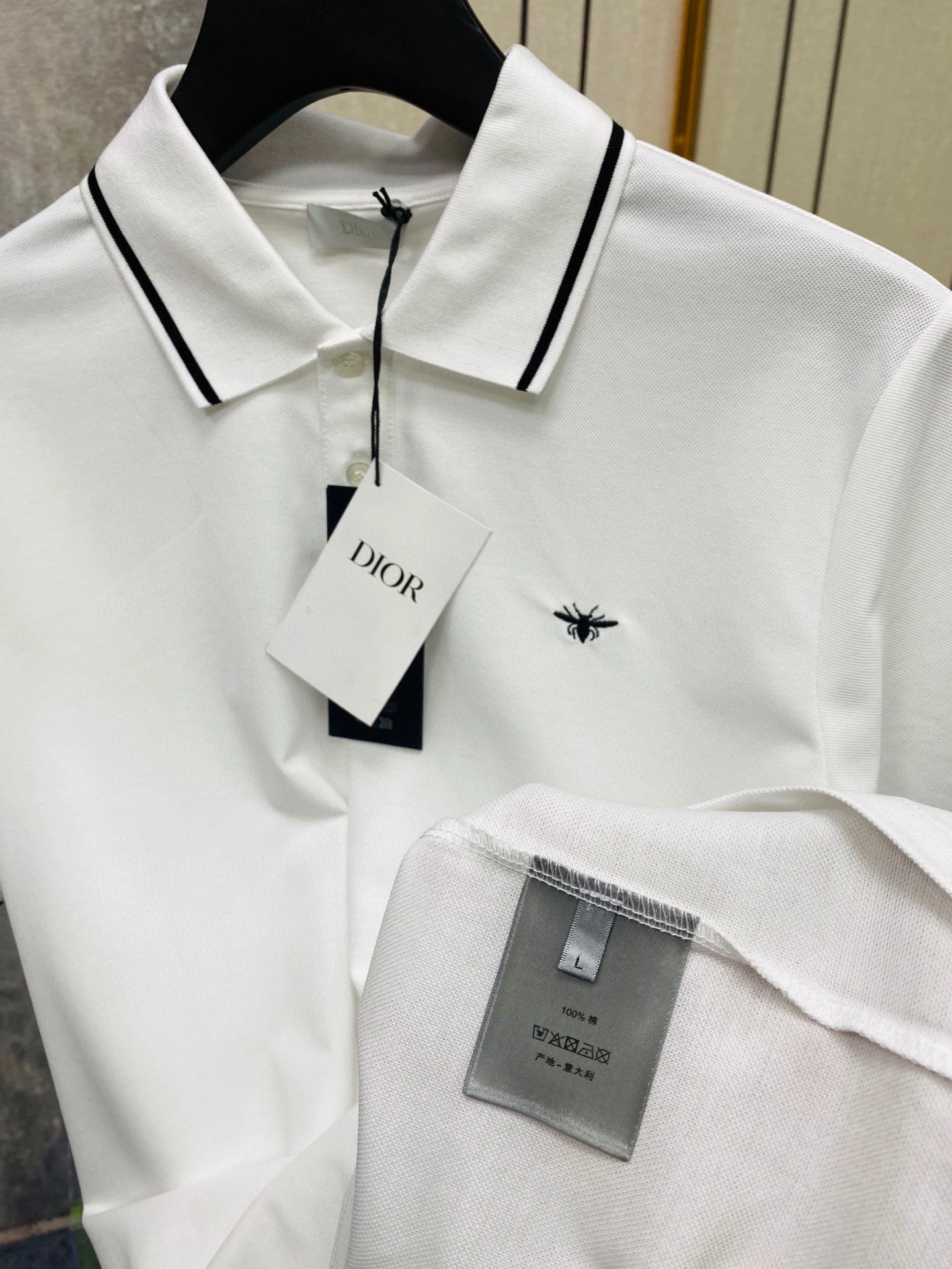 &wg.luxury- 4ior embroidery POLO 2Colour item:E-F355B1614-2